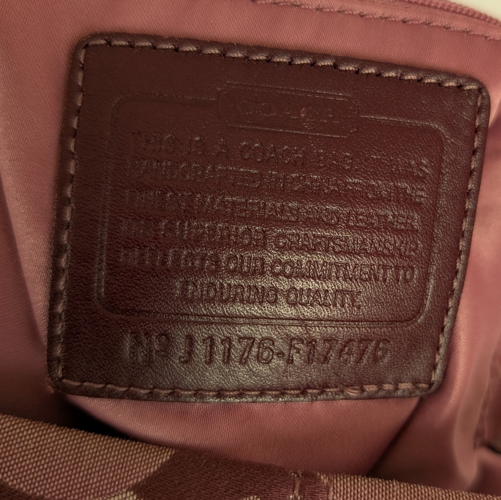 Coach Burgundy and Pink Shoulder Bag - Picture 9 of 16